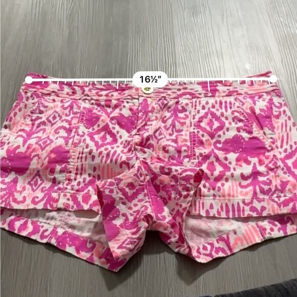 Lilly Pulitzer Liana Mid Rise Shorts in Tons of Fun Magenta‎ Sz 6 - Picture 12 of 14